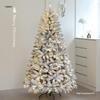 White Snowfall Christmas Tree with Flocked Finish - Sizes: 1.5m, 1.8m, 2.1m, 2.4m