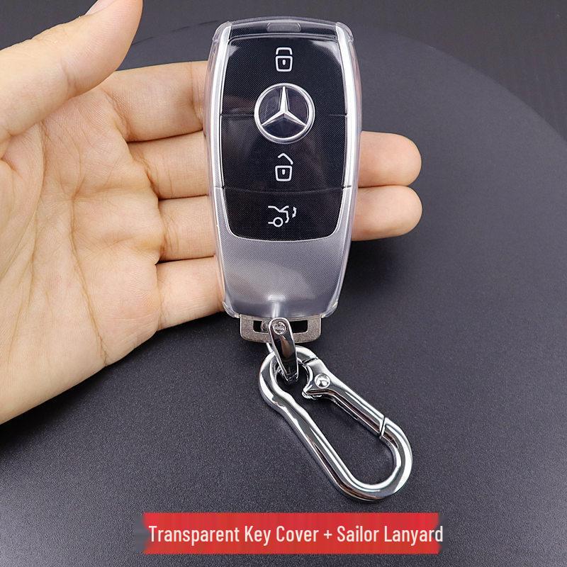 Transparent Ultra-Thin Key Case for Mercedes A200L, E300L, GLC260L, GLB, GLE350, and CLS Class