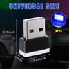 4 LED USB Car Interior Lights Multicolor Ambient Lighting Kit with 7 Colors Plug in Mini Night Light for Vehicle Low Power Consumption Mood Lamps