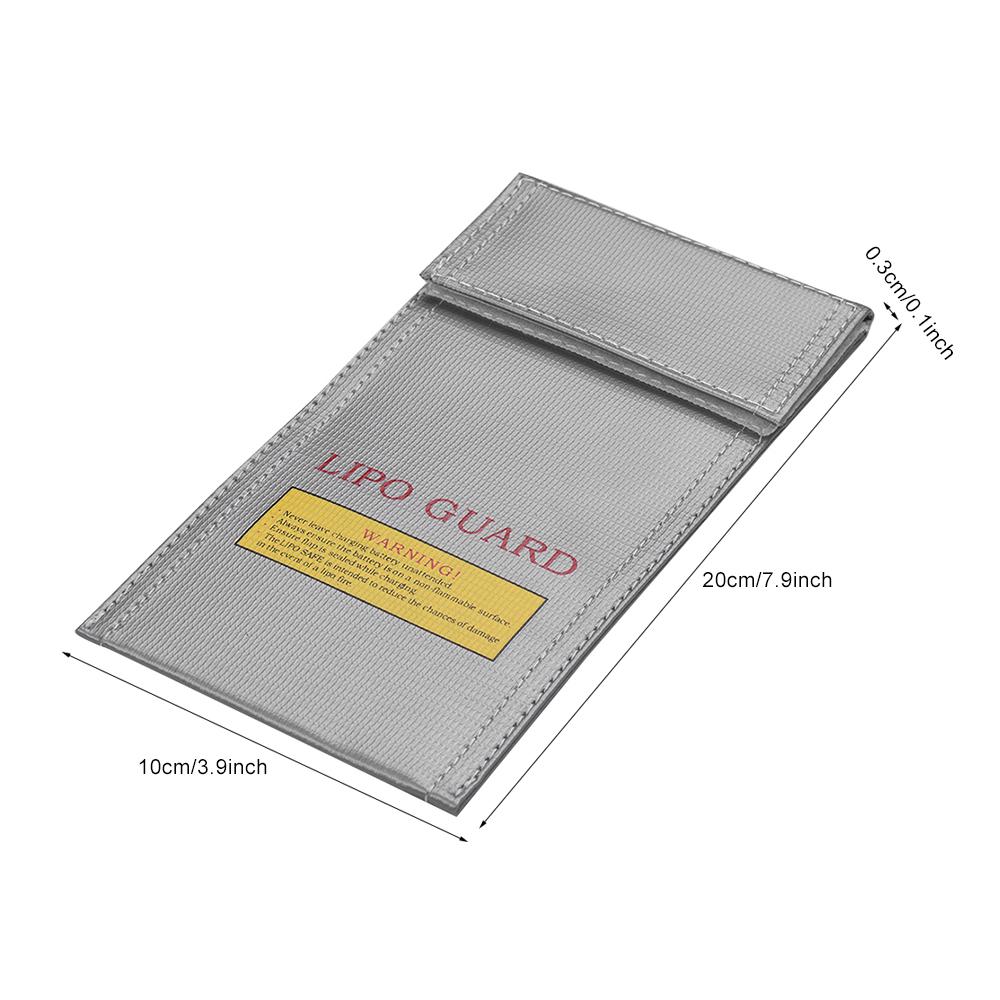 

Lipo Safe Bag Огнестойкая взрывозащищенная сумка для защиты аккумулятора Сумка для зарядки и хранения Высокая серебряный
