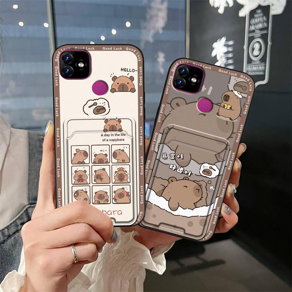 Waterproof Back Cover Phone Case For Itel P36/P36 Pro/vision1 Plus Durable Card Slot Full Wrap Fashion Design Soft Case