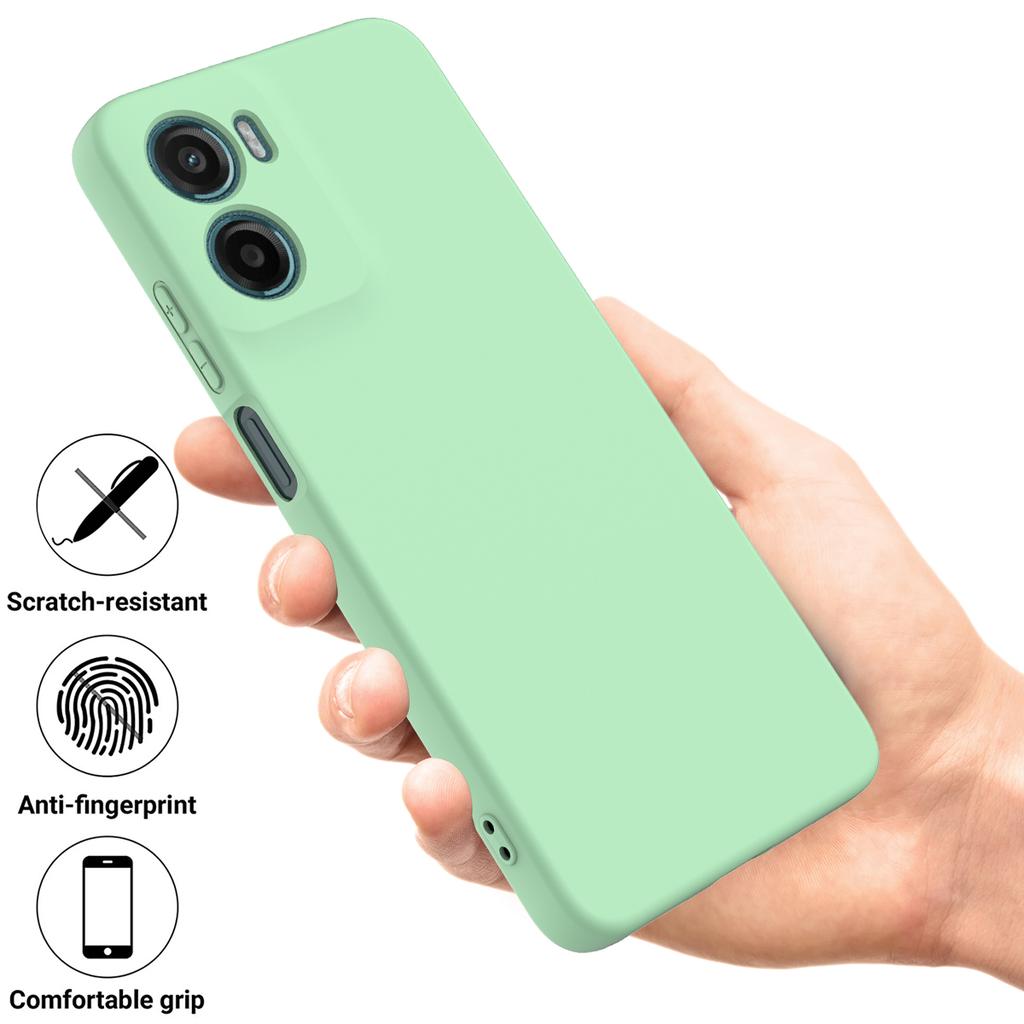 For Motorola Moto E15 4G/Motorola Moto G05 4G Case Liquid Silicone Phone Back Cover with Hand Strap