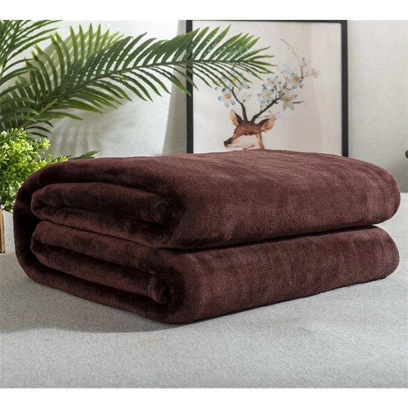 Flannel Blanket Summer Air Conditioning Throw Soft Fleece Office Nap Blanket Single Layer Double Sided Plush All Season Blanket