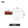 Multi-functional Taste Dish Coffee Mini Milk Cup Hand-draw Sauce Dish With Handle Glass Sauce Vinegar Snack Plate Tableware