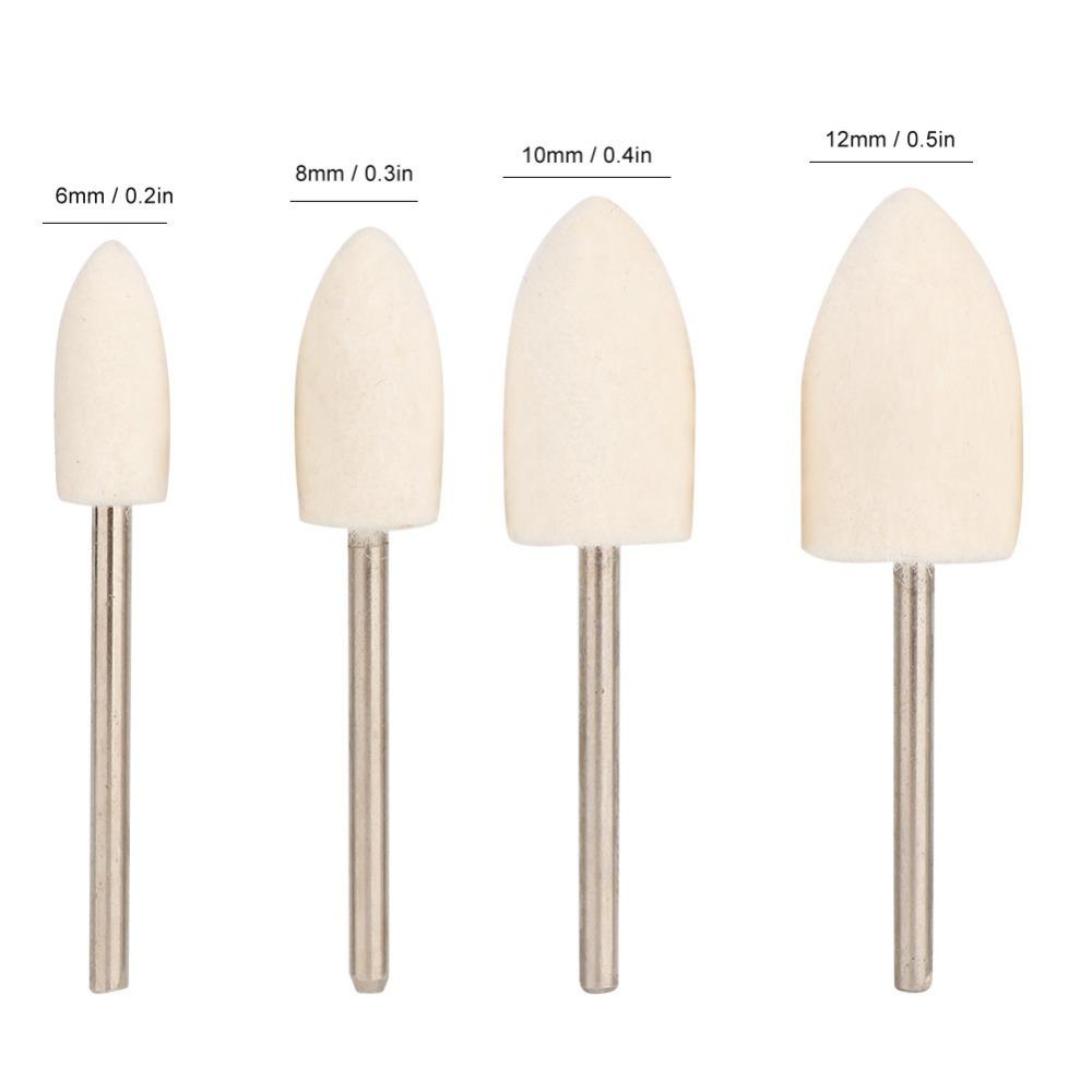 8PCS Conical Shape Conical Head Wool Material Grinding Head Practical Polishing Tool  Polishing Work