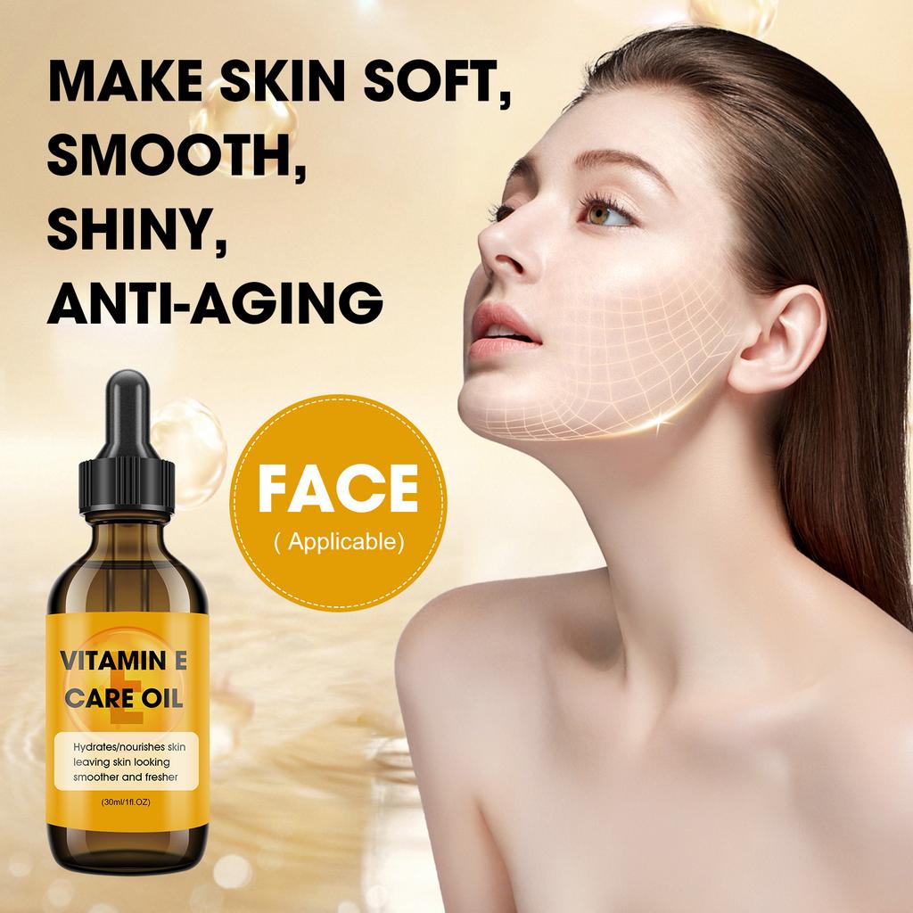 Vitamin E Facial Oil 30ml – Regenerating & Nourishing Skincare Serum with Dropper