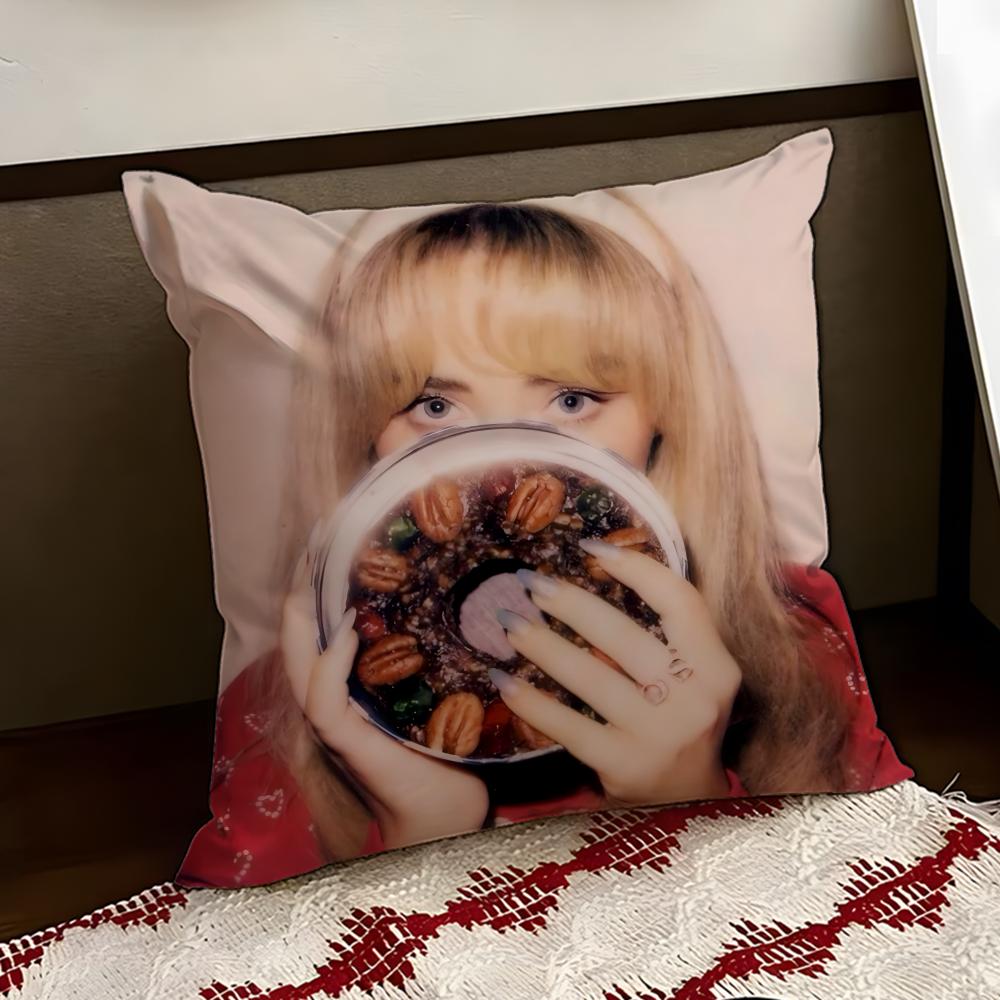 Sabrina Singer CCarpenter Cushion Cover Reversible Soft Durable Pillow Cover Home Car MultiScene Use for Daily Comfort
