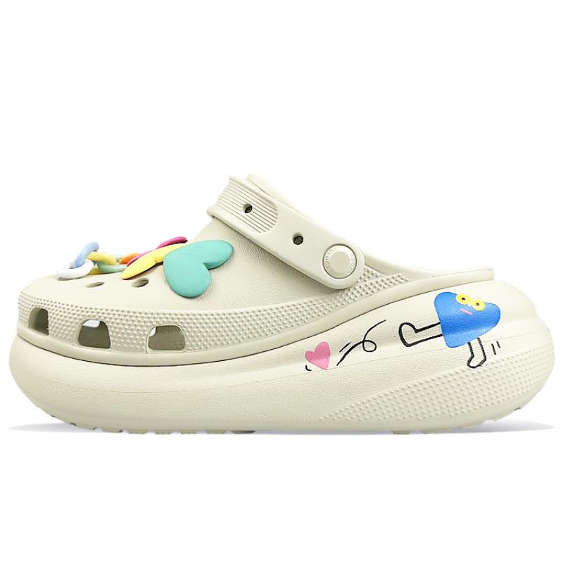 

Crocs Crush Clog BNK Runaway Love Naughty Cute Cute Mengda Summer Hole Shoes Unisex Blue and White 41-42 белый