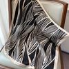 Korean Spring and Autumn New Decorative Small Scarf Women's Striped Scarf Fashion Temperament Square Scarf Decorative Hairband Tie Scarf