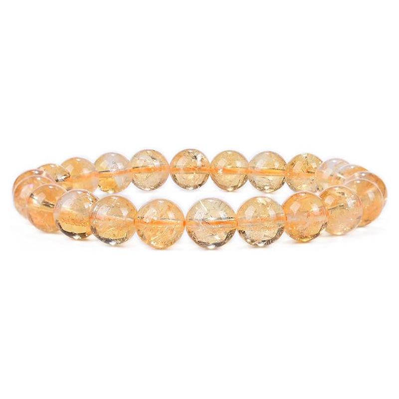 8mm Tiger Eye Crystal & Agate Beaded Bracelet - Handmade Elastic String