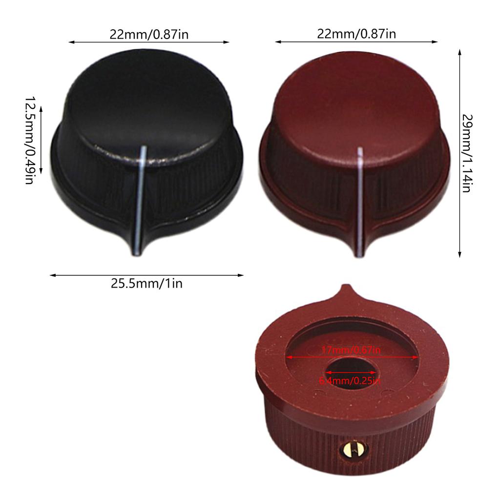 2Pcs Electric Guitar Potentiometer Control Knobs Effect Pedal Knobs Pointer Rotary Knob for Effect Pedals and Amplifier