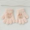 Bear Baby Fluffy Gloves Flower Knitted Mittens Warm Cartoon Pattern Gloves  Kids
