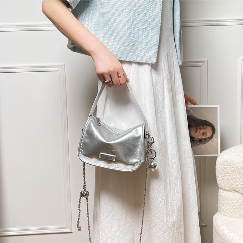 Ladies' High-end Handbag, Simple Pillow-shaped Bag, Single-shoulder Crossbody Bag