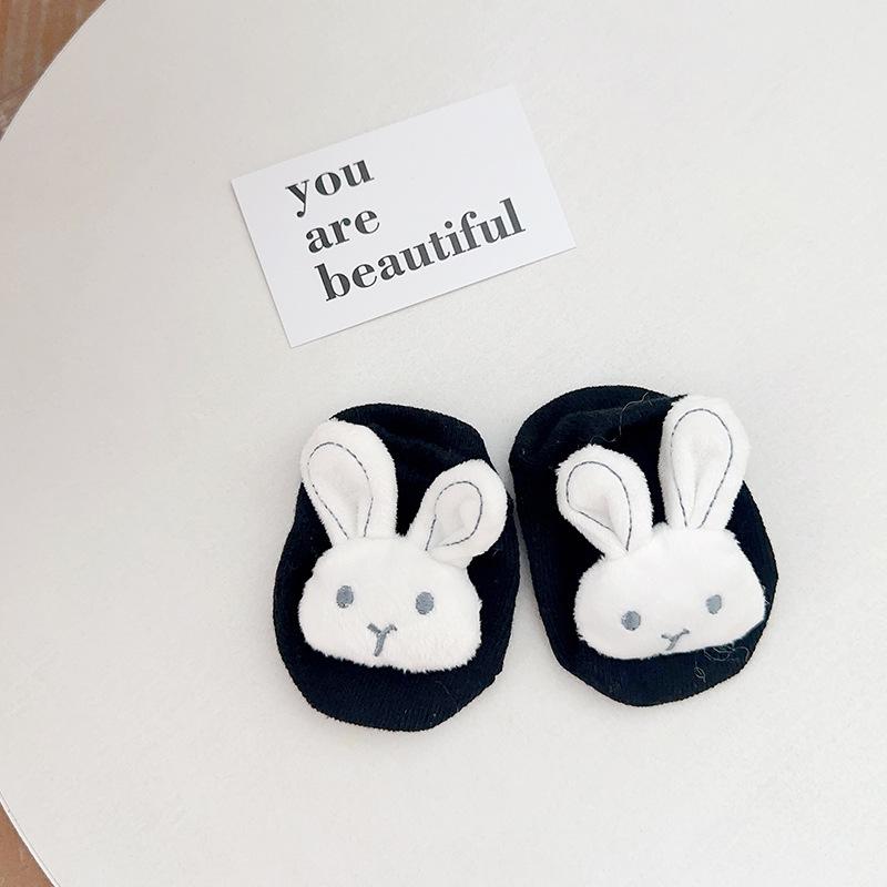 0-2 Jahre Babysocken Frühling Sommer Hase Süß Niedlich Blume Neugeborene Babys Rosa Socke Kleinkinder Baumwolle Rosa Bodensocken für Kinder
