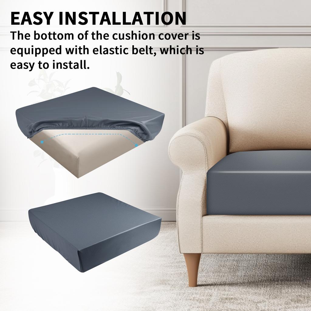 PU Leather Couch Cushion Slipcover Waterproof Stretch Covers for Sofa RV Chair Seat Cover Loveseat Couch Cushion Replacement