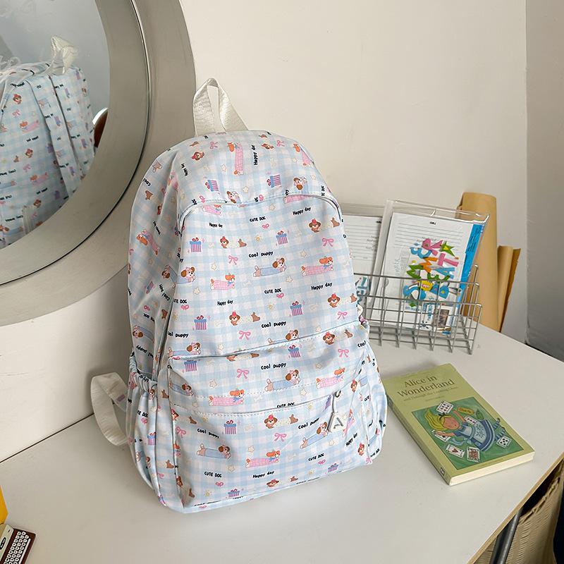 Cute bow schoolbag cat girl gentle Japanese junior high school student puppy college student backpack cross-border