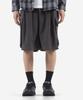 Beokeuldaun Comfort Big Pocket One-Pleat Wide Bermuda Cargo Sweatpants (Charcoal)
