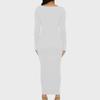 2022 Autumn/Winter Women's Solid Color Long-Sleeve Slim Dress
