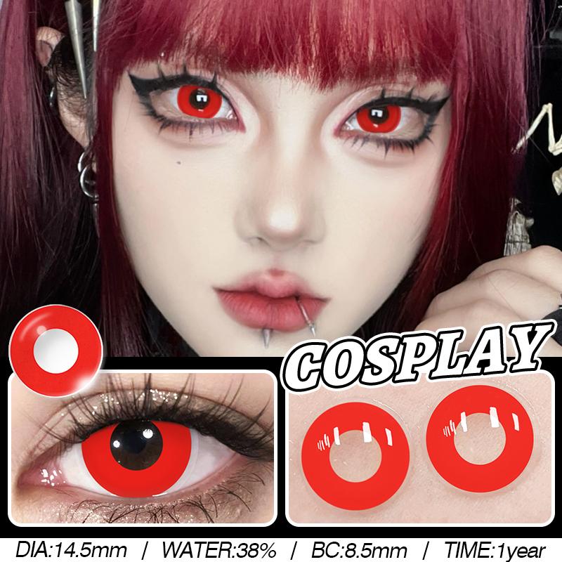 FUNSACHY 1 pár Bláznivé Cosplay Kontaktní čočky pro Oči Anime Hraní Rolí Kontaktní Čočka Kosmetická Barevná Vícebarevná Zornička