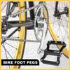 BULLSPANN Aluminum Alloy Rear Foot Flat Universal Compatible with Bicycle Replacement Accessories Pegs, Pedals, Footrests, Replacement, Black, 9/16"