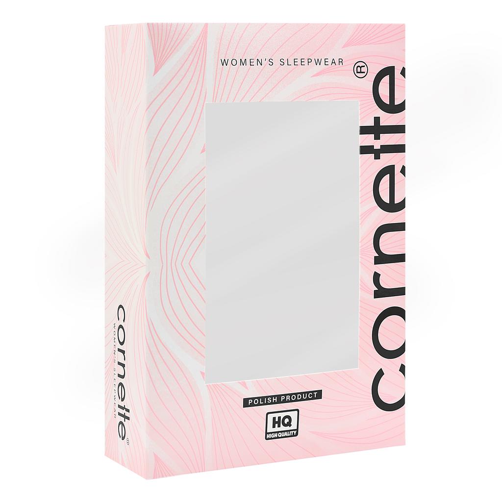 Cornette Piżama Damska Długi Rękaw Spodnie Niebieska Bawełna Rozmiar