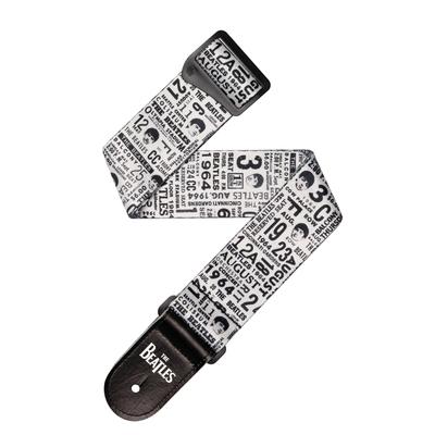 The Beatles US Tour 1964 Collection Ticket Stubs Guitar Strap, Black and White, 50BTL13 [Official Japanese Product]