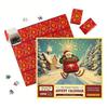 1000Pcs/Set Christmas Jigsaw Puzzle Advent Puzzle 2025 24 Days Educational Puzzle Xmas Countdown Calendar Decoration Holiday Party Gift