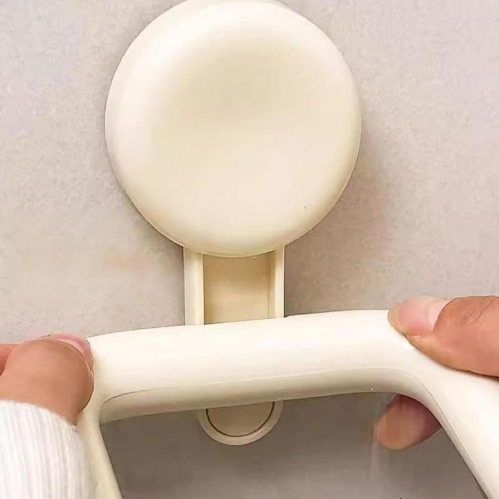 Cute Robot Suction Cup Storage Organizer Wall Mounted Rack with Bottom Water Outlet for Toothbrush Cosmetic Display