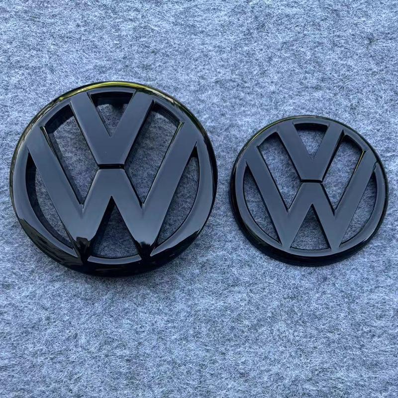Für VOLKSWAGEN VW 2026 Neu 2 Stück 135mm 110mm Auto Frontgrill-Emblem und Heckklappen-Emblem Logo Auto Styling Für Golf 6 MK6 2009