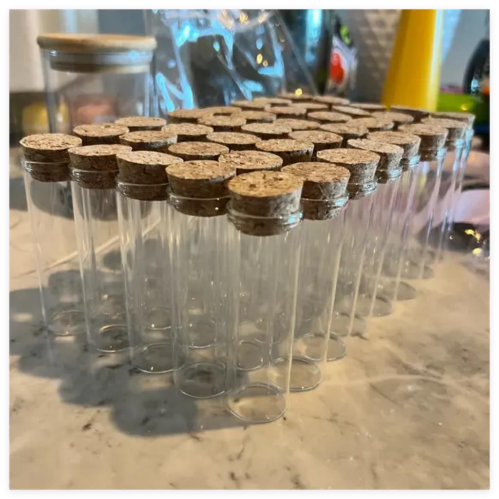 24/40 PCS 30ml Candy Glass Bottles Cork 20×25×80mm Test Tube Dragees Jars Wedding Favors DIY Crafts Empty Decorative Vials