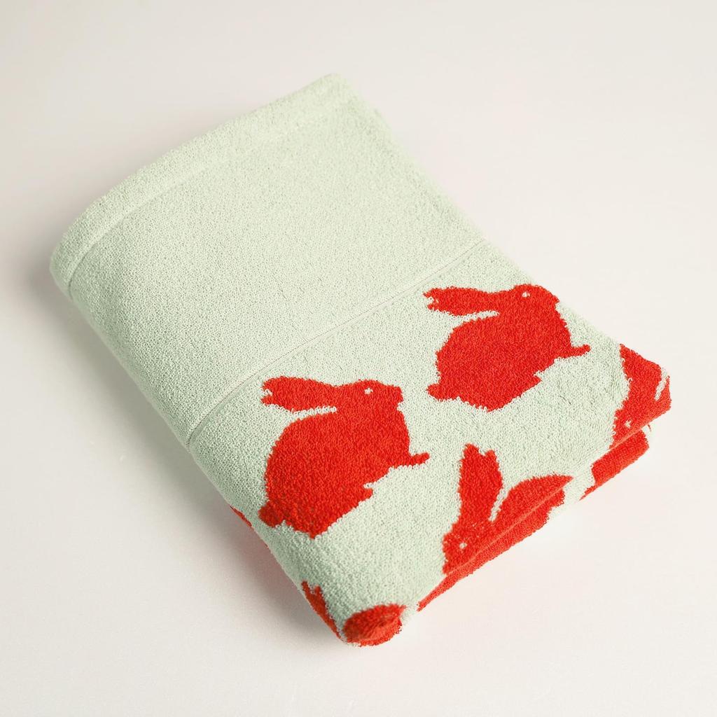 Marushin Anorak Towel Cute Cotton Rabbit Character Perfect for Girls and Perfect for and Kindergarten Children's Blanket, 100% Design, Boys, Naptime,