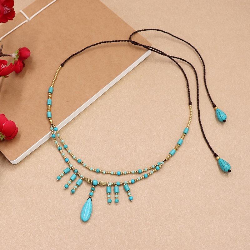 

Exotic style long song line forehead decoration handmade forehead chain eyebrow pendant ancient style fringed headgear photo necklace female