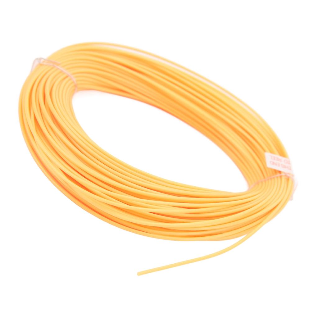 Fly Fishing Line 30.5M 100FT Weight Forward PVC Coating Nylon Orange Floating Fishing Line for Outdoor