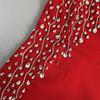 Elegant Hand-Beaded Long-Sleeve Bandage Evening Dress