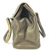 Fendi Selleria Stitch Tote Bag Flap Hand Bag Leather Metallic Gold Based