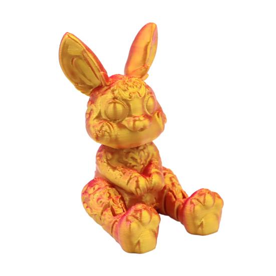 Påskhare Äggprydnad med Rörlig Ledad Kanin Inuti 3D-printad Kanin Blomma Äggfigur Påskhelg Festdekoration