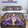 3'lü Nevresim Takımı (1*Nevresim Kılıfı + 2*Yastık Kılıfı, Çekirdeksiz), Sailor Moon Baskılı Nevresim Takımı, Yatak Odası Dekorasyonu, Dört Mevsim, Doğum Günü Hediyesi