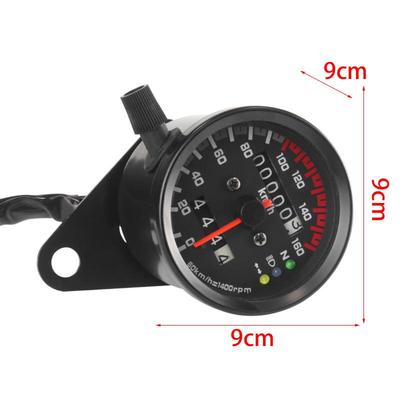 New Sale Motorcycle Speedometer For Cafe Racer Motorbike Universal 12V Backlight Indicator With LED Signal Light Odometer Gauge