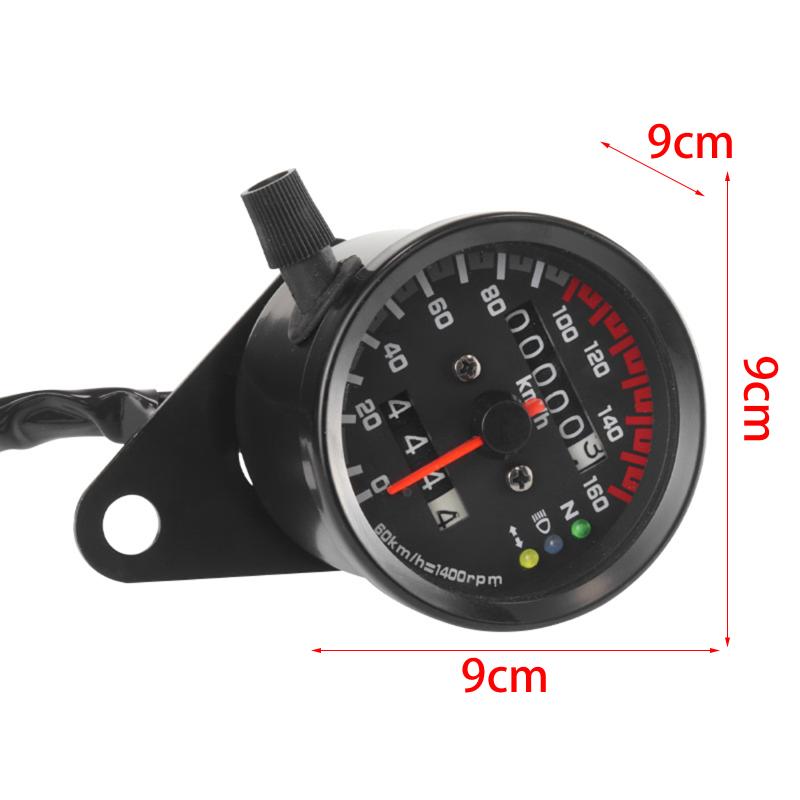

Motorcycle Speedometer For Cafe Racer Motorbike Universal 12V Backlight Indicator With LED Signal Light Odometer Gauge