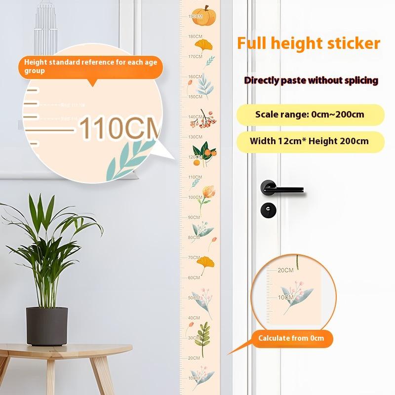 Height 2M Cartoon Wall Sticker Measuring Instrument Ruler For Measuring Height Sticker Wallpaper Growth Chart Can Be Removed