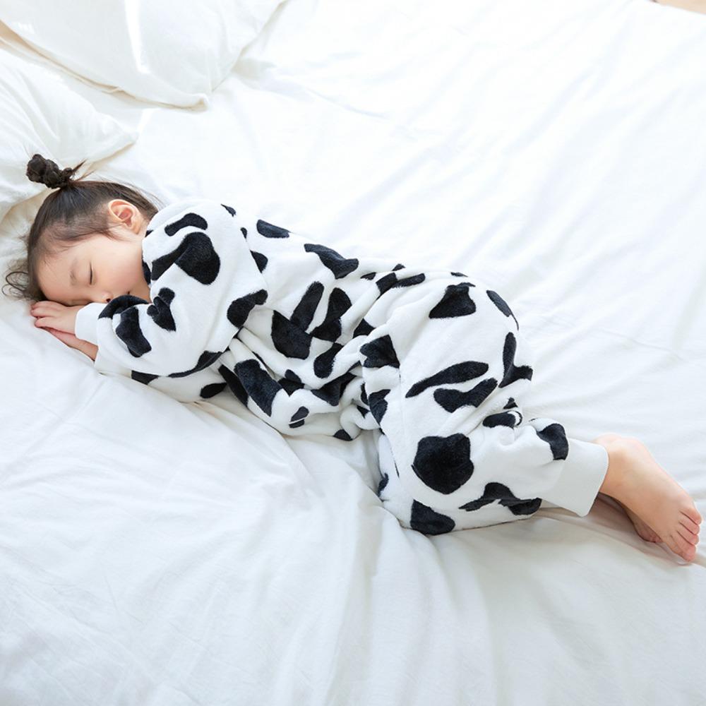Pigiama a gamba divisa per bambini Autunno Inverno Tutina in flanella per neonati Sacco a pelo per neonati e bambini Tuta