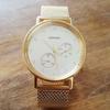 Used Price reduction Battery deadKOMONO Gold mesh 40mm Unisex