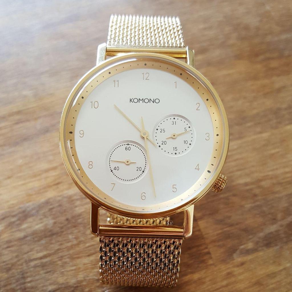 Used Price reduction Battery deadKOMONO Gold mesh 40mm Unisex