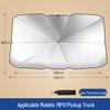 Silver Titanium Foldable Car Sunshade: Heat Insulation & UV Protection