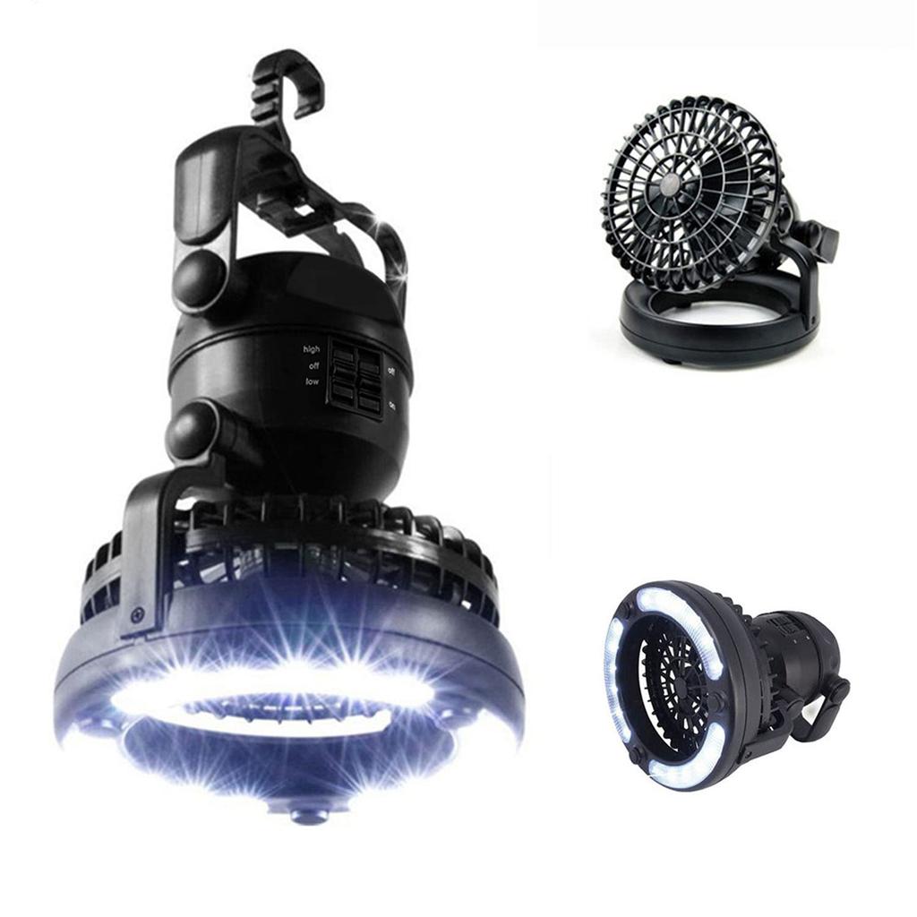 2 in 1 Camping Lantern LED Fan Storm Light 18 LED Portable Camping Lantern with Ceiling Fan for Hiking Outdoor Emergencies Tent