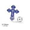 LIKGREAT Christian Cross Brooch for Women Men Enamel Drip Stainless Steel Pin Metal Badge Religious Gothic Jewelry Gift