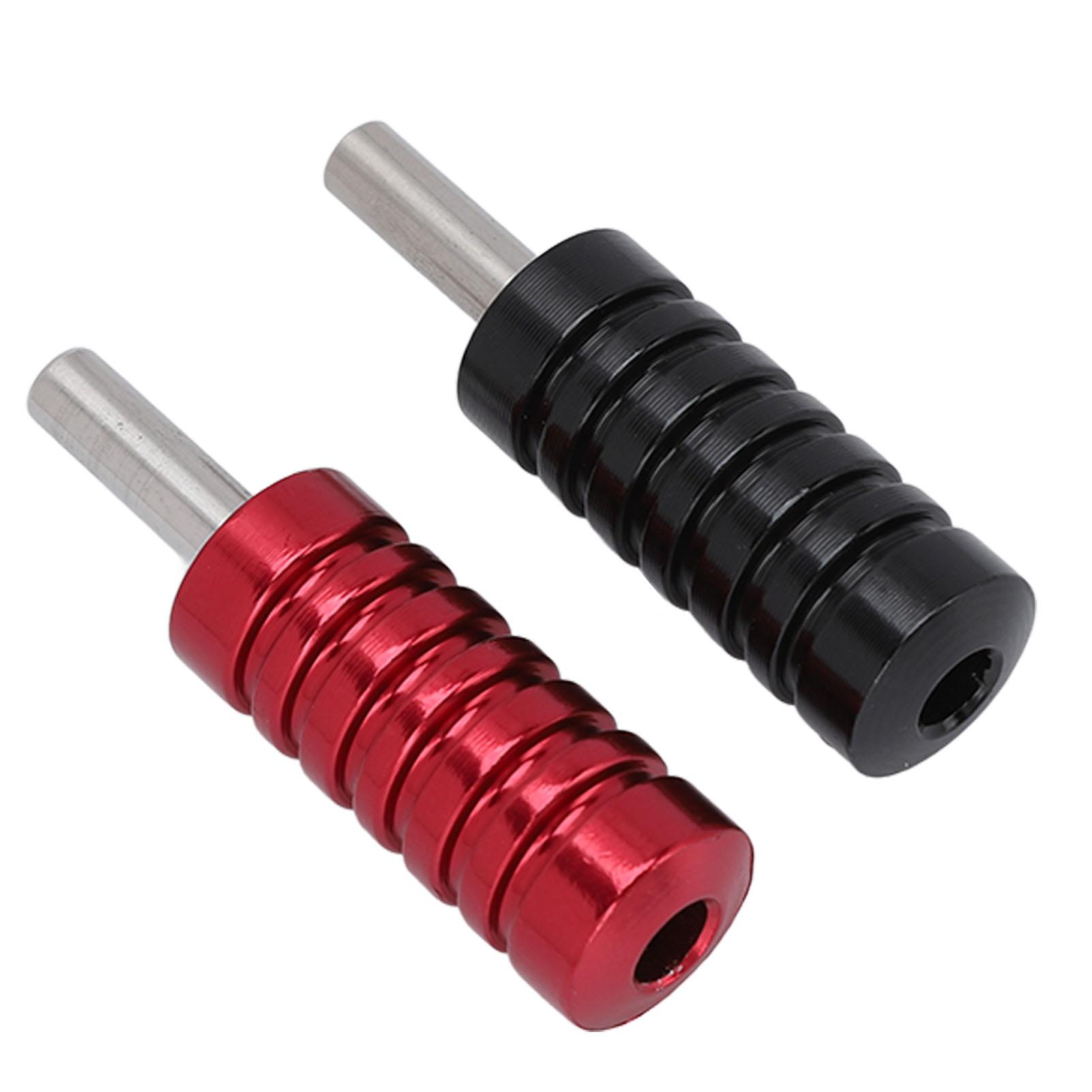 

2pcs Tattoo Machine Grip Aluminum Alloy Tattoo Handle Grips for Tattoo Motor Machine Black Red