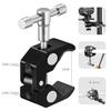 KRGNPLE Color: Black - 15-55mm Quantity: 4 Pieces Pipe Clamp Super Clamp Mini Clamp Pipe Clamp Camera Arm Python Clamp Pan Head Multi Clamp Adjustable