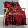Rose Customize Your Name Blanket Cozy Personalized Blanket Warmthful Decor Versatile for Office Bed Bedding Couch for All Occasions