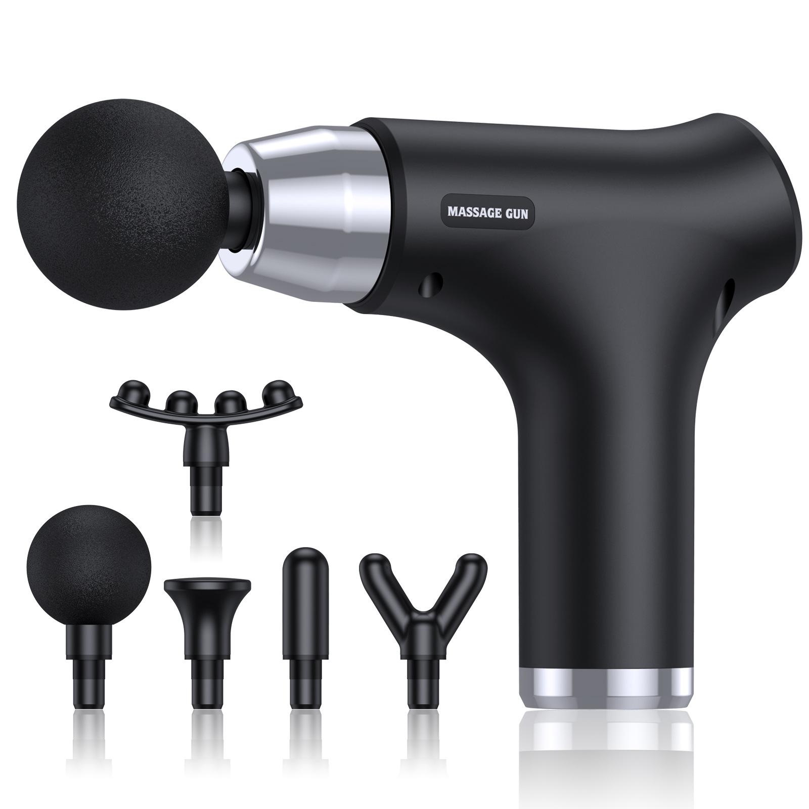 

Touchscreen Version Fitness Equipment Handheld Mini 6 Gear Fascia Gun Electric Impact Home Relaxation Muscle Massager Fascia Gun чорний